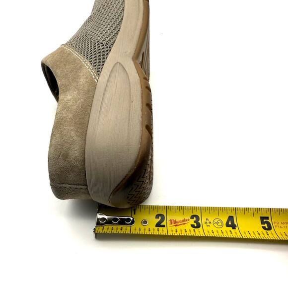 Dansko Sondra Taupe Suede Leather Slip-on Clog Mule Sneaker EU 38 US 7.5-8 - Picture 10 of 13